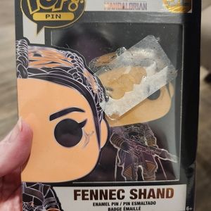 NIB Pop Star Wars Madelorian Fennec Shand enamel pin.